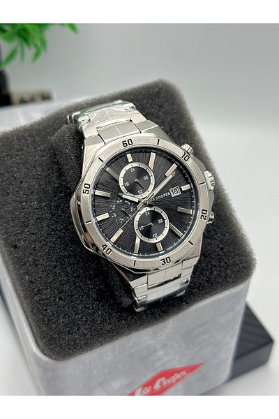 Lee Cooper Brand Steel Case Two Year Warranty 5 Atm Men's Wristwatch with Calendar