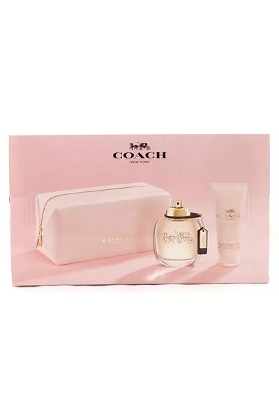 Coach New York EDP 90ml + Body Lotion 100ml + Bag Set - For Women