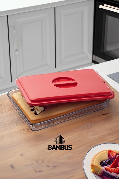 Bambus Home Plastic Rectangular Pyrex Cover