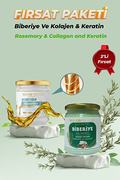 WAAW GOOD Düzleştirici Onarıcı Keratin 210 ml,Biberiye Saç Uzamasını Destekle...