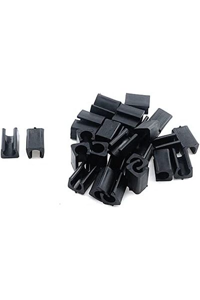 Generic MY MIRONEY 30-Pack Black Furniture Feet PP Plastic Furniture Foot Protectors Rectangle Shaped Non-Sl
