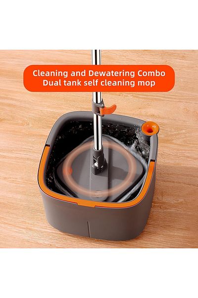 BUNCA Bucket With Self-separating System For Dirty And Clean Water, 360-degree Rotating Square