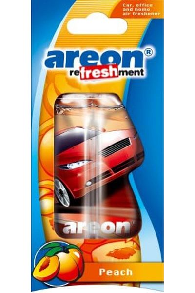 Areon Refreshment Liquid, 8.5ml Scent Car Hanging Freshener, Fresh Air - Peach (LC09) Pack of 1