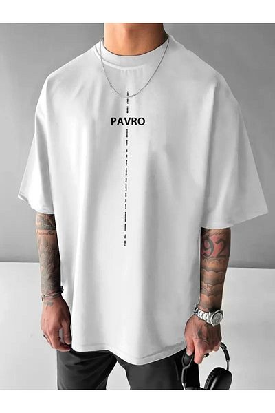 PAVRO Oversize Unisex Basic T-Shirt Comfortable Stylish Daily Use Pavro Printed