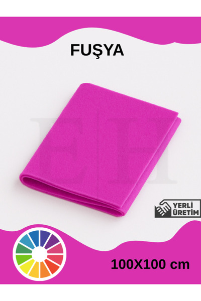 EUROLUXE Fuşya Rengi Metrelik Ince Keçe Kumaş Keçe 1 Mm Aktivite Keçesi Renkl...