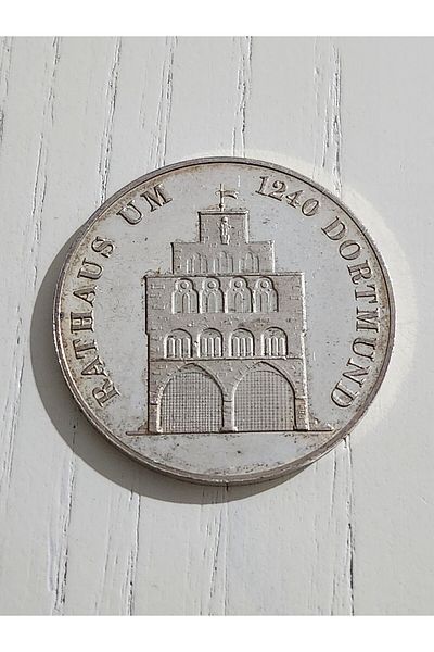 Edi Antik German 4cm Diameter Dortmund Town Hall Medal