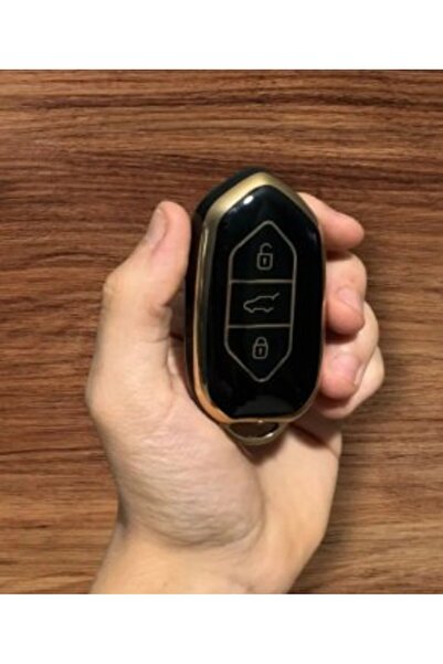 STİLİX GARAGE Husă de protecție compatibilă Togg T10x, neagră/aurie, cu detal...