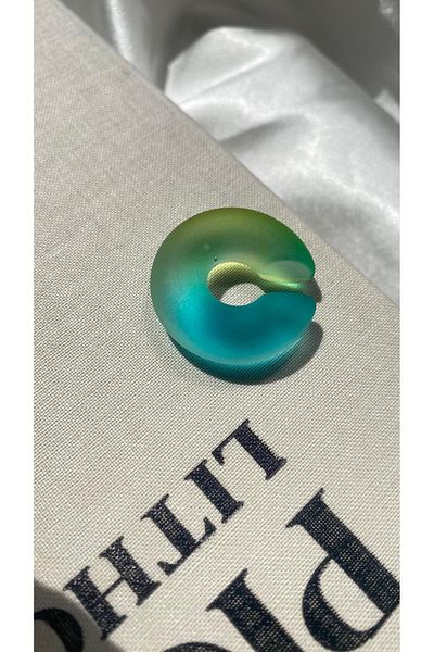 TAKIMOON Matte Double Color Hoop Cartilage Earrings