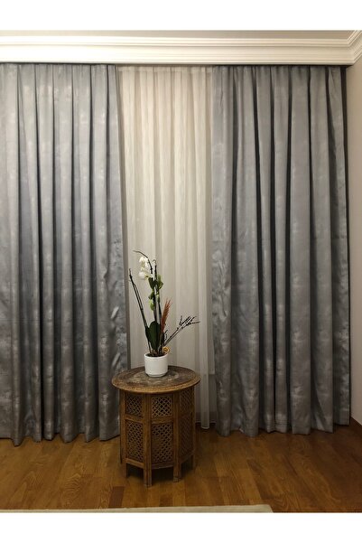 Brillant AÇIK KOYU GRİ GÖLGELİ FON PERDE