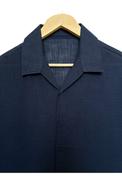 MİRMARONİ New Season Plus Size Oversize Cotton Linen Summer Short-Sleeved Shirt