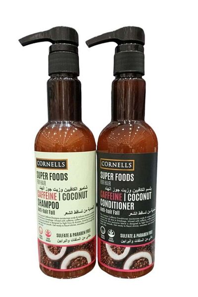 Cornells Cornell's Shampoo 500ml & Conditioner 500ml with Caffeine Extract and Coconut Oil