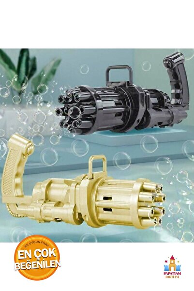 PapatyamPartiEvi Baloncuk Atan Minigun Tabanca - Çocuklar İçin Eğlenceli Oyuncak