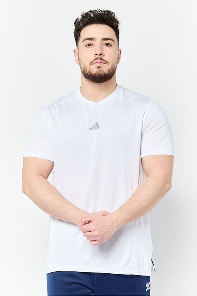 adidas Men Sportswear Fit Short Sleeve Outdoor T-Shirt, White