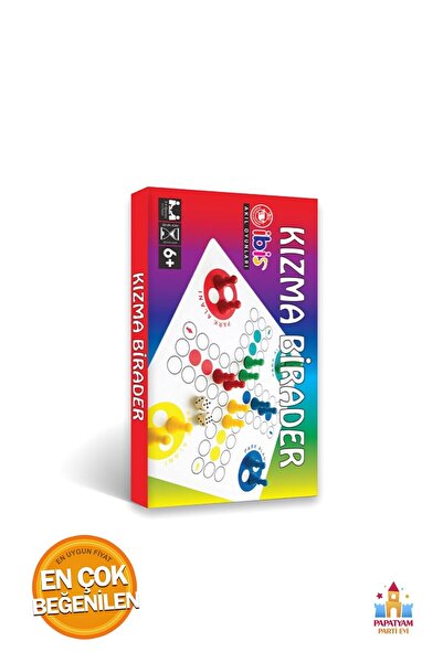 PapatyamPartiEvi لعبة لودو في صندوق - لعبة ممتعة مليئة ببطاقات مضحكة