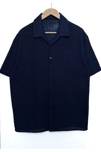 MİRMARONİ New Season Plus Size Oversize Cotton Linen Summer Short-Sleeved Shirt