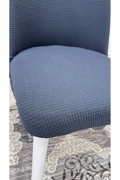 dyg home Büyük Oval Sandalye Kılıfı, Sandalye Örtüsü Kare Desen