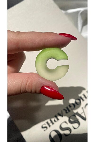 TAKIMOON Mat Çift Renkli Halka Kıkırdak Küpe