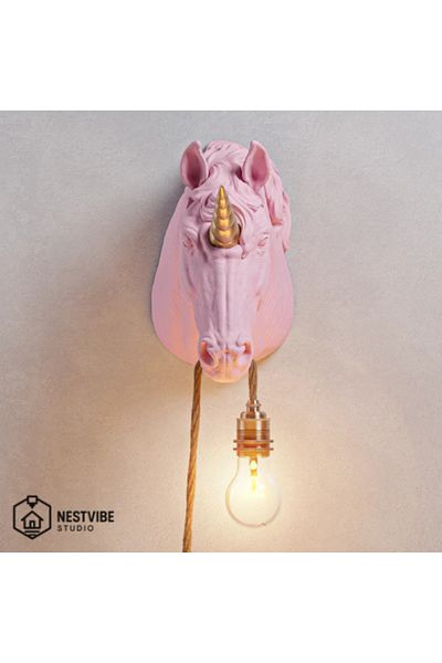 DREAM MODE Unicorn Headed Stylish and Modern Wall Lamp Nestvi̇be Special Series