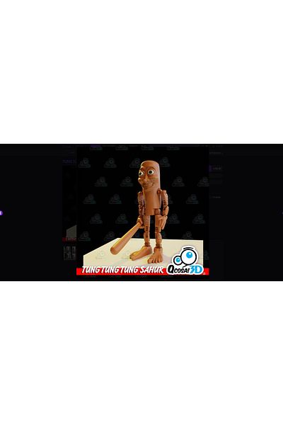 FigürDizayn Tung Tung Tung Sahur Brainrot 14 cm Character Figure Toy Joints Movable