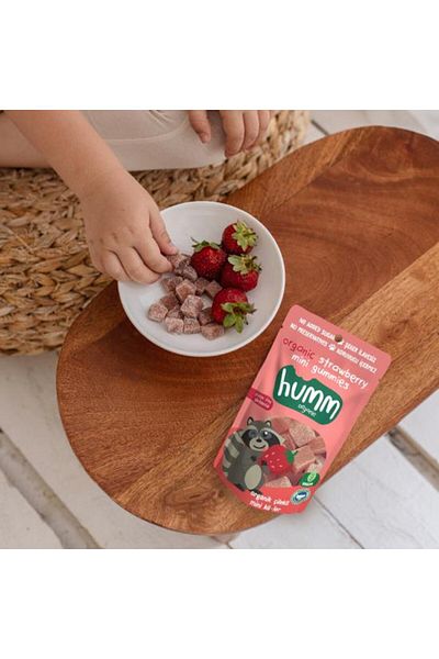 NEZADE STORE Humm Organic Strawberry Gluten Free Vegan Mini Cubes 30 Gr
