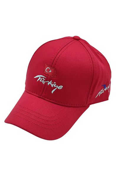 AXE SPORTSWEAR Children's Adjustable Back Velcro Turkey Turkish Flag Embroidered Baseball Cap Hat
