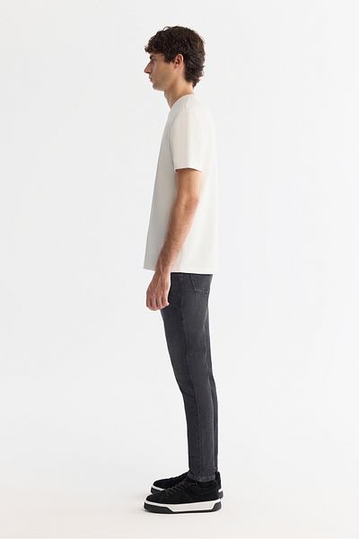 Avva Ανδρικό μπλουζάκι Ecru Crew Neck Elastane Interlock A42y1001