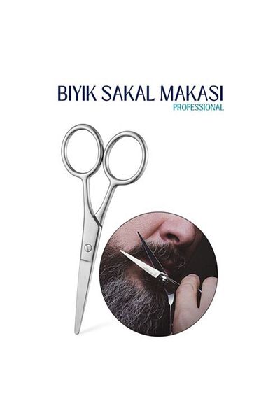 Toptan Bulurum Moustache Beard Trimming Scissors 12 cm Biagio Bianchi Design