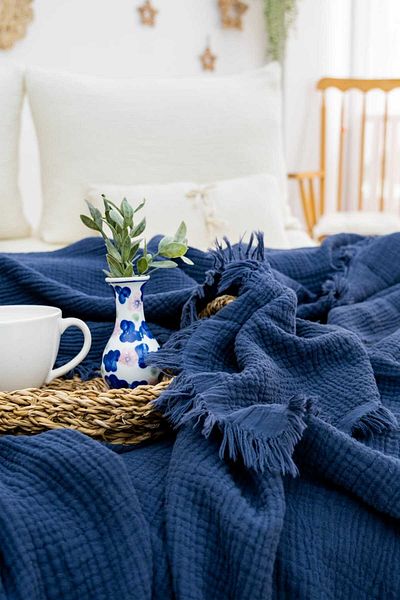 Befera Design 4 Layer Muslin 100% Cotton Double Pique Bedspread 200X220