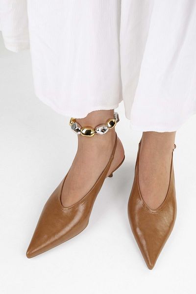 Shoeberry Women's Luna Caramel Skin Stiletto