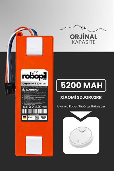 ROBOPİL Xiaomi Sdjqr02rr Pil Batarya Kutulu [Orjinal Kapasite] 5200mah Robot ...