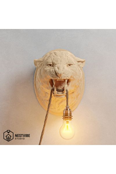 DREAM MODE Leopard Head Stylish and Modern Wall Lamp Nestvi̇be Special Series