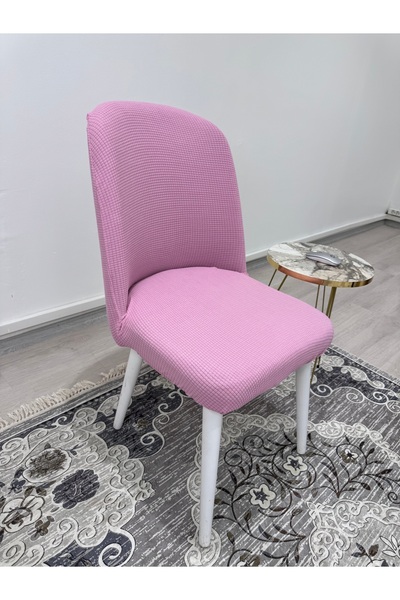 dyg home Büyük Oval Sandalye Kılıfı, Sandalye Örtüsü Kare Desen