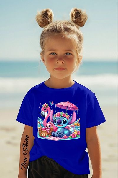 New Shine 1 tricou este un cadou pentru achiziții de 6 și mai sus în coș - Tricou pentru copii supradimensionat imprimat cu cusături