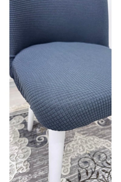 dyg home Büyük Oval Sandalye Kılıfı, Sandalye Örtüsü Kare Desen