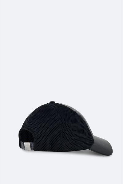 Avva Men's Black Front Applique Detailed Sports Cap A42Y9250