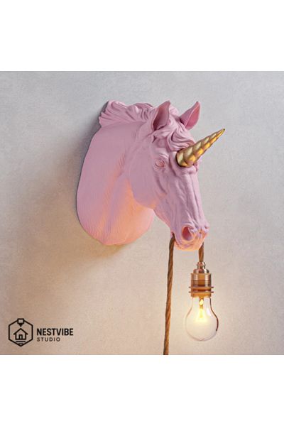 DREAM MODE Unicorn Headed Stylish and Modern Wall Lamp Nestvi̇be Special Series