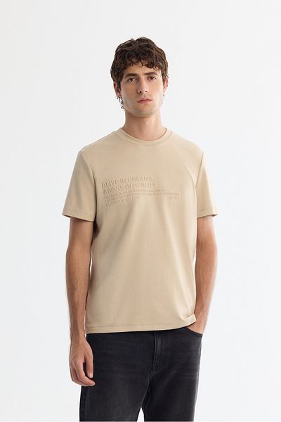 Avva Ανδρικό μπλουζάκι Mink Crew Neck Waffled Elastane A42y1004
