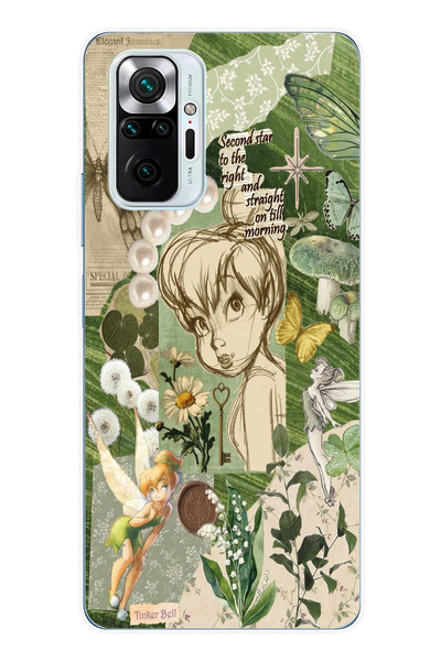 moonset Xiaomi Redmi Note 10 Pro Uyumlu Tinker Bell Tasarımlı Baskılı Şeffaf ...