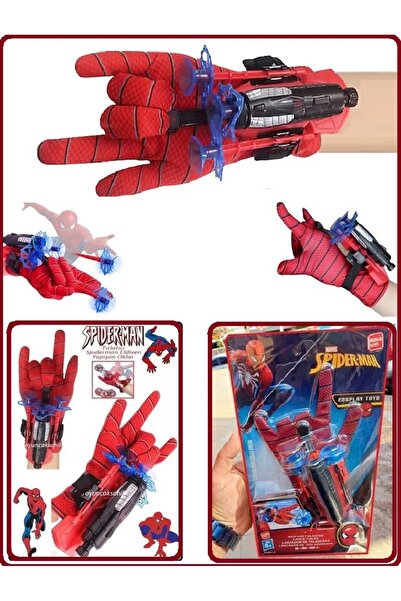 OYUNCAKSAHİLİ Örümcek Adam Atıcı Eldiven Spidrmn Oyuncak Yapışan Ağ Fırlat Sp...