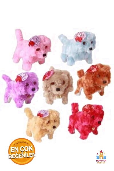 PapatyamPartiEvi Pilli Peluş Köpek Oyuncak - Hareket Eden ve Havlayan Evcil H...