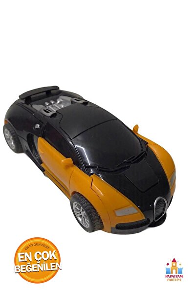 PapatyamPartiEvi Bugatti Sürtmeli Araba - Robota Dönüşen Çocuk Oyuncakı Trend...