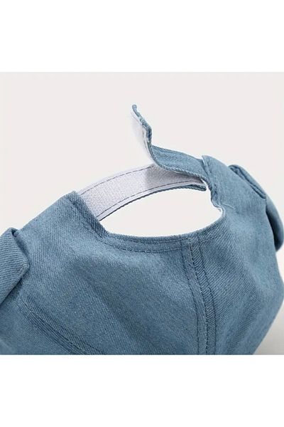 Accessories Детска шапка Vanilla Avenue Light Blue Jeans Denim с дизайн на хип-хоп унисекс, кучешки мотив
