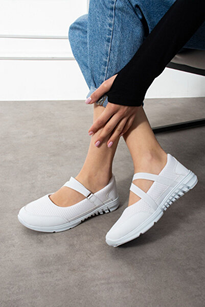 STOCON Γυναικεία καθημερινή ελαστική ορθοπεδική διχτυωτή άνετη αθλητική μπαλαρίνα μαλακή άνετη σόλα STC1106