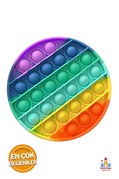 PapatyamPartiEvi لعبة بوب إت الحسية بألوان قوس قزح - تصميم خاص لتخفيف التوتر