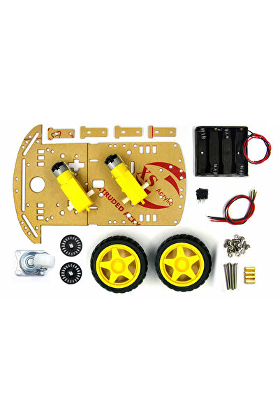 Genel Markalar Demonte 2WD Akıllı Robot Araba Şasi Kiti DIY Pleksi Tekerlek Motor Çizgi İzleyen Engelden Kaçma