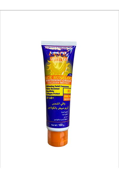 LASER WHITE Laser White - Sunscreen and Skin Lightening Cream with Natural Collagen SPF 60+
