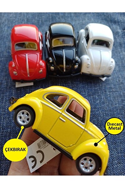 OYUNCAKSAHİLİ Volkswagen Bettle 4 Tane Tarz Nostalji Araba Diecast Metal Set ...