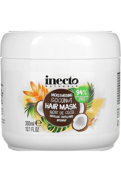 inecto قناع الشعر الطبيعي بجوز الهند 300 مل