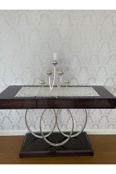 QBR Home Hole Work Console Cover & Runner. Rose Model. 35 X 100 cm