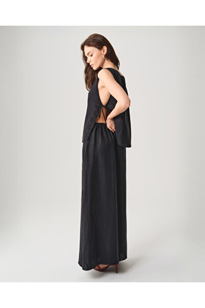 Towdoo Рожева лляна купро довга спідниця